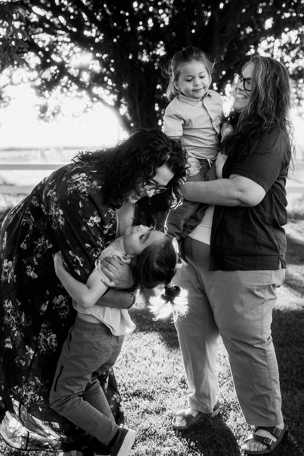 Chelsea, Evangeline, and their kids